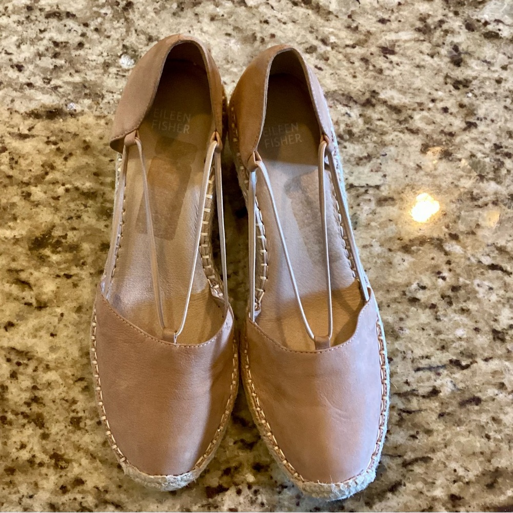 Eileen Fisher Yasmin tumbled Nubuck Espadrille Shoes